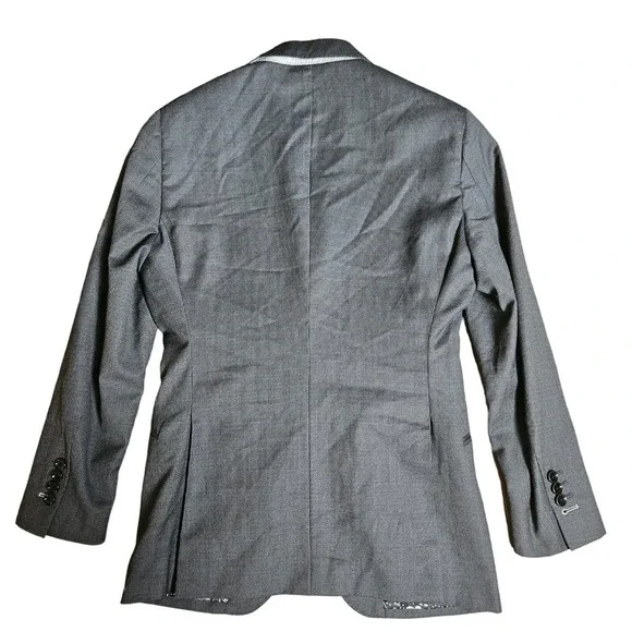 Indochino Two-Button Wool Sport Coat Blazer Jacket Paisley Lined Sz 36 (P) Gray - Picture 8 of 10